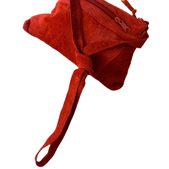 Women's genuine leather handmade red purse. - Picture 4 of 7